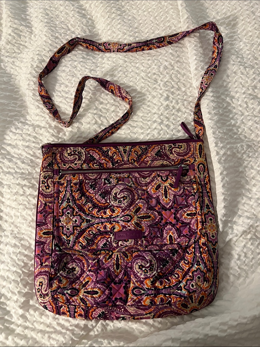 Vera Bradley Multi-Purple Paisley Quilted Crossbody Bag